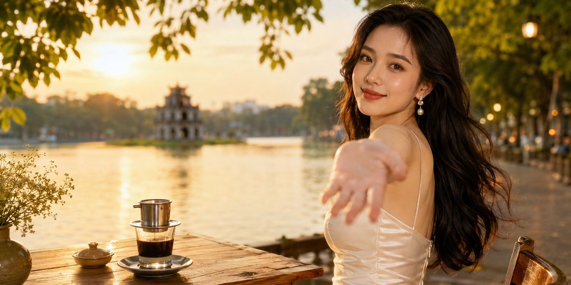 Người dùng trải nghiệm ứng dụng sg90 tại quán cà phê Hà Nội